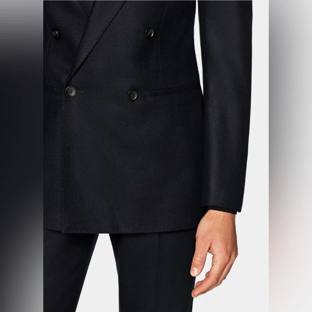 SUIT SUPPLY HAVANA DOUBLE BREASTED NAVY SUIT
